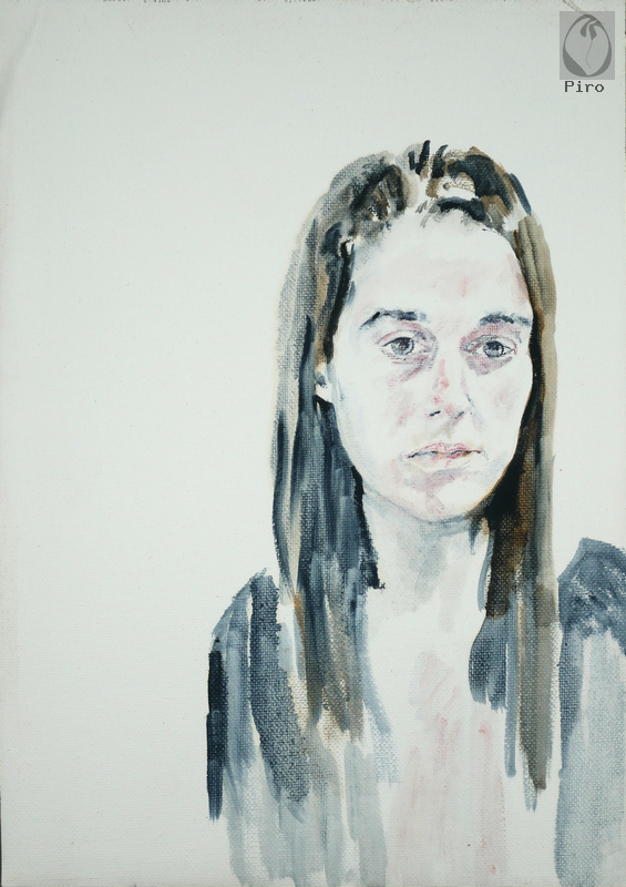 oil on paper - olio su carta di Piro